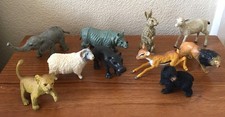 Vintage 10 ELC AAA Wild Jungle Zoo Farm Animals Bundle Lot Lion Hippo Rhino Bear