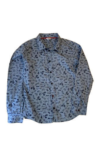 Boys blue gaming shirt - blue,
