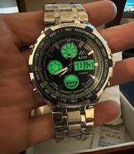 Mabz London Men’s Luxury Watch Maroon Black Silver Black Dial | Affordable Watch