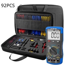 NCV Multimeter 92PCS Auto Circuit Test Leads Kit Alligator Clip Diagnostic Tool 