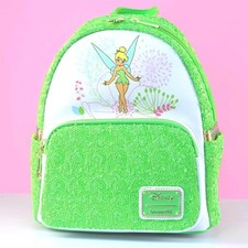 Loungefly Disney Tinkerbell Green Sequin  Backpack BNWT Pixie Dust Fairy 