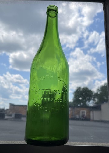 Vintage pint 8oz green - pint,