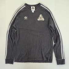 ADIDAS x PALACE T-Shirt Medium Black Men's Long Sleeve Cotton Streetwear