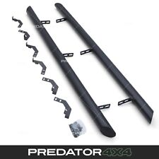 3" MATTE BLACK SIDE BARS STEPS