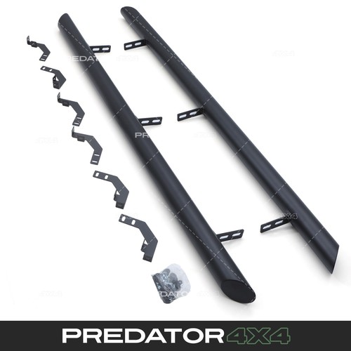 Matte black side bars steps - matte,