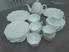 Coalport Swirl & Tea Set for 6 Teapot Sandwich Plates Vintage Rare Set