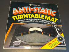 Anti-Static Turntable Mat by W H Smith - Reduces Staiic in Records Dust & Dirt