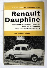 RENAULT Dauphine Car Manual Handbook OLYSLAGER 1961 #1 Floride Caravelle