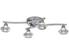 Chrome Ceiling Light Crystal Modern Spotlight Downlight Glass Shades Living Room