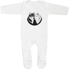 'Two Wolves' Baby Romper