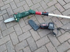 Old Used Parkside Extendable Cordless Pruner 20v Battery