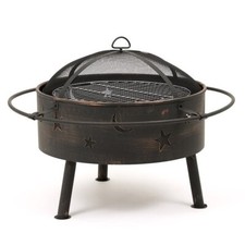 Fire Pit Bowl With BBQ Grill -
