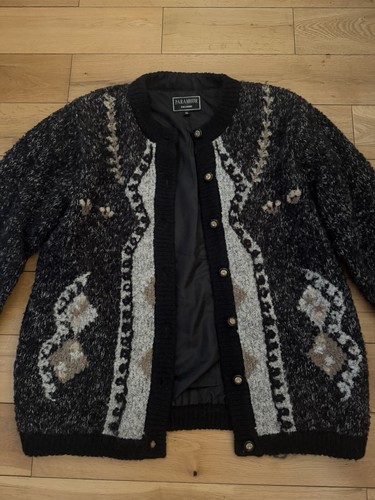 Black and grey wool blend
