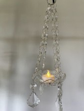 Chandelier  Style Tea Light Holders with Battery Candle. Recycled
