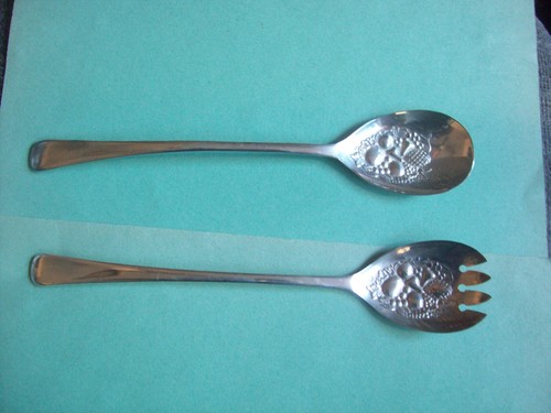 Vintage silver plated salad - silver,