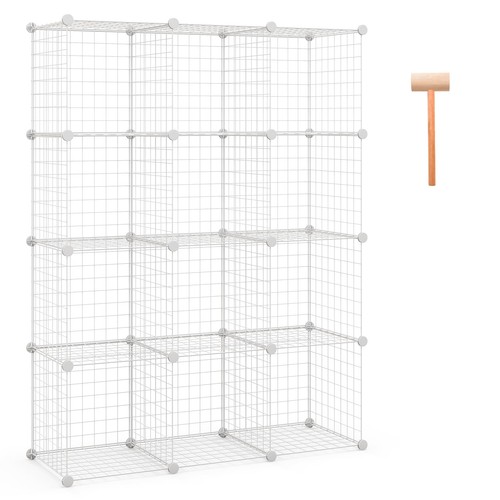 Cube metal wire shelf rack - metal,