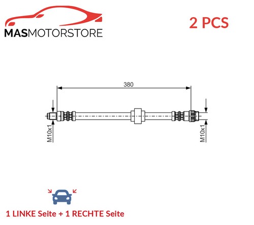 Brake hose brake line pair