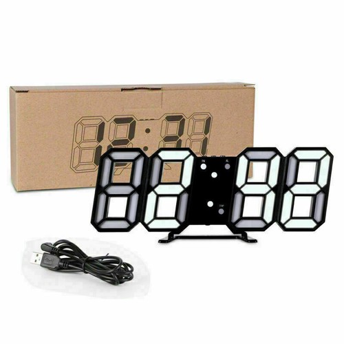 Led night wall - clock, alarm