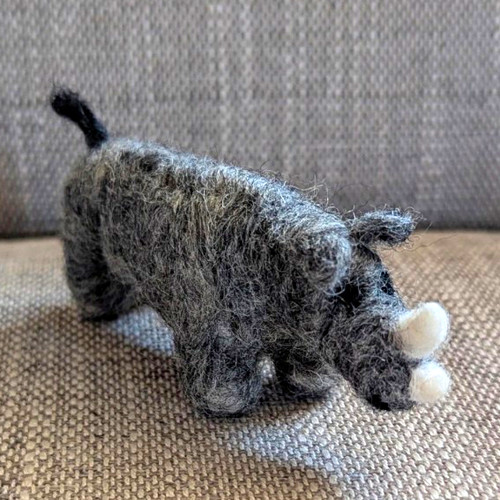 Handmade needlfelt rhino - handmade,