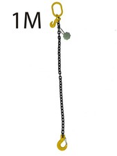 Single Leg Chain Sling 1 metre with Sling Hook & Shortening Grab hook WLL 1.5T