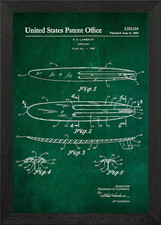 Surfboard patent framed - surfboard,