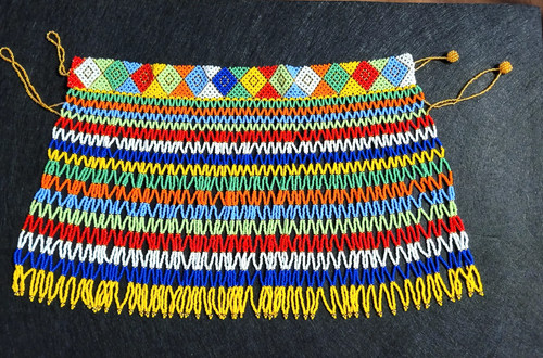African rainbow beaded bib - beaded,