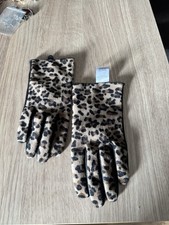 Leopard Print Leather Gloves