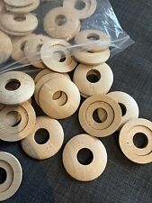 2 x radiator pipe covers MAPLE lacquered pipe collars wooden for flooring