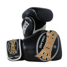 Sandee Cool-Tec Black & Gold Leather Boxing Gloves Boxing Gloves