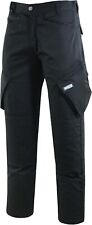 MS9 Mens Cargo Work Trousers Pants Jeans Black W42 L34