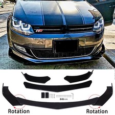 For VW Polo MK5 MK6 MK7 Front Bumper Splitter Lip Diffuser Spoiler Chin Body Kit