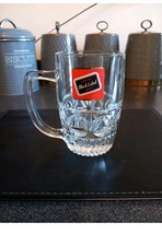 Vintage Carling Black Label Half Pint Dimple Tankard Glass Circa 1980s Man Cave