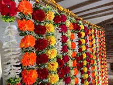 Quality Indian Artificial Flower Strands Garlands Haar Decor Weddings/Events x 1