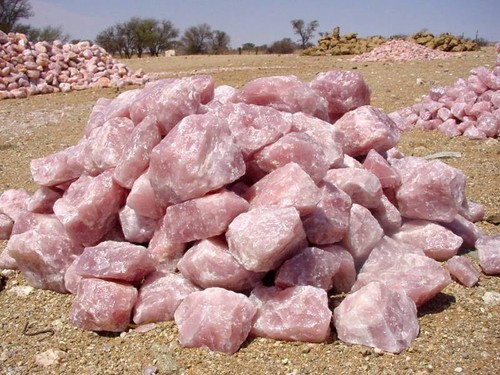 Rose quartz mineral - quartz,