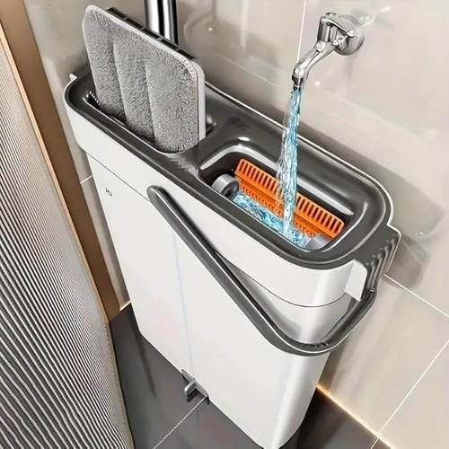 Premium flat mop and bucket - flat,