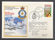 New Zealand RNZAF HC 10 Flown Cover No 40 Squadron