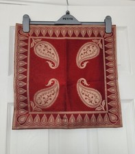 Indian Red and Gold Paisley Design Cushion Cover - Brand New