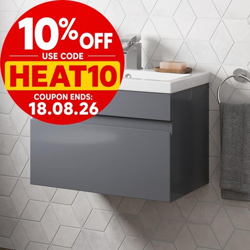 600mm wall hung vanity unit - wall,