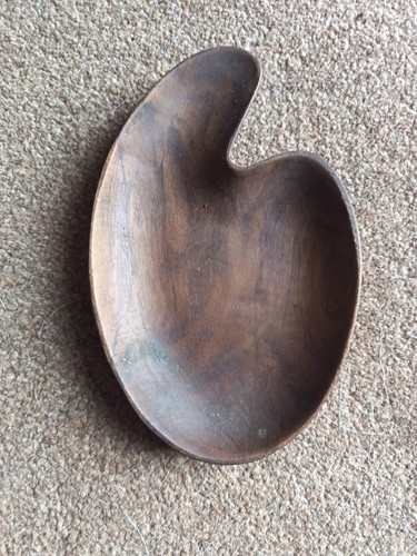 Rare carob wood bowl - wood,