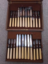 Mappin & Webb Antique 24 Piece Trident Fork style cutlery Set
