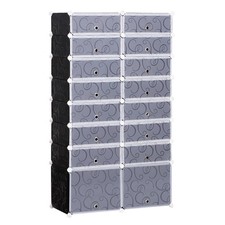 HOMCOM 16-Cube DIY Shoes Rack