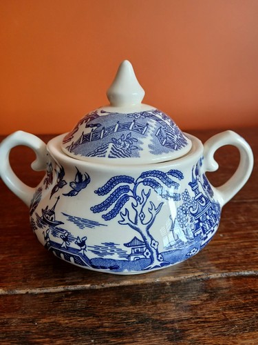 Old willow sugar bowl - old,