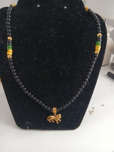 Jamaican lion necklace - jamaican,