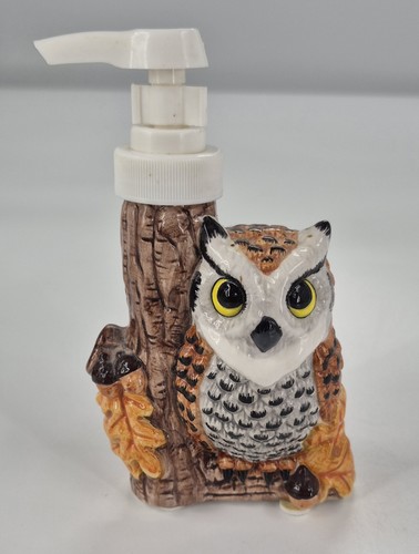 Vtg owl hand painted ceramic - painted,