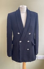 Zara Black Boucle Blazer