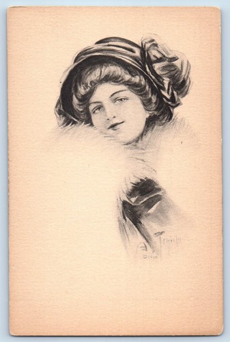 Signed artist postcard - postcard, pretty
