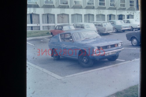 35mm slide 1977 datsun coupe - slide,