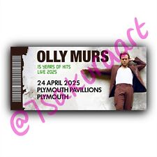 Olly Murs 2025 Tour Souvenir Tickets, Olly Murs Tour Merch Olly Murs Poster Fan