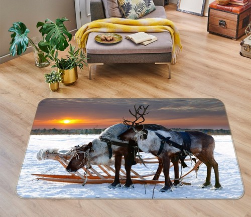 Snow sleigh reindeer n136 - 3d,