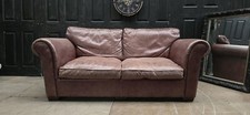 Laura Ashley 2 Seater leather sofa Bed 